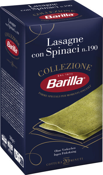 Foi pentru Lasagna cu Spanac, "Lasagna con Spinaci" No 190 Collezione, Barilla, 500 g