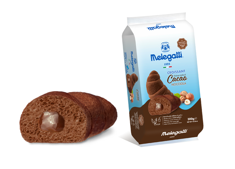 Pachet Trio Croissant Melegatti, Cacao și crema de alune de pădure, 3 Bucați, 900 g (3x300g)