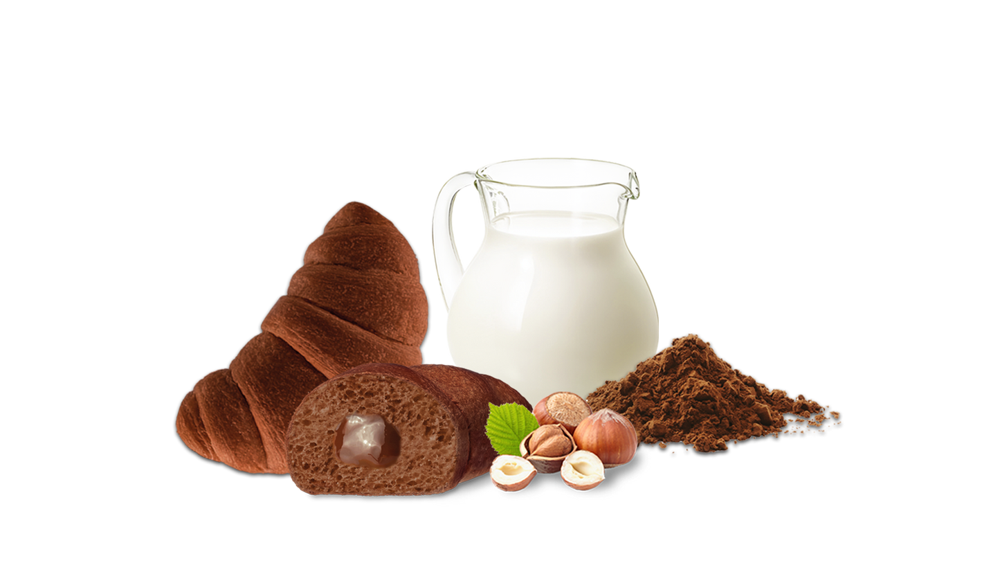 Croissant Melegatti, Cacao și crema de alune de pădure, 6 Bucați, 300 g (6x50g)