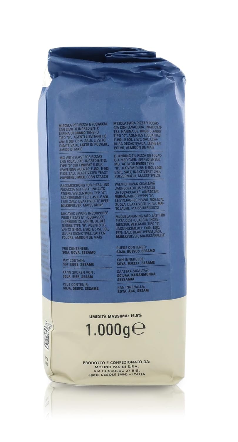Făina de grâu Molino Pasini cu drojdie, Pizza e Focaccia, 1 kg