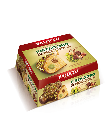 Cozonac Colomba Balocco, Fistic si alune de padure, 750 g