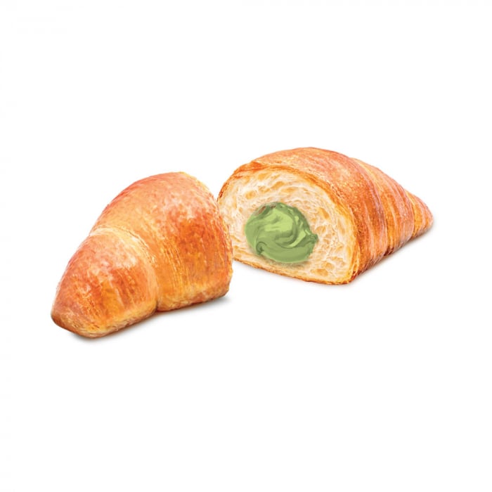 DIVELLA Croissant cu fistic - 210gr x 5 bucati - Fantasie del Mattino