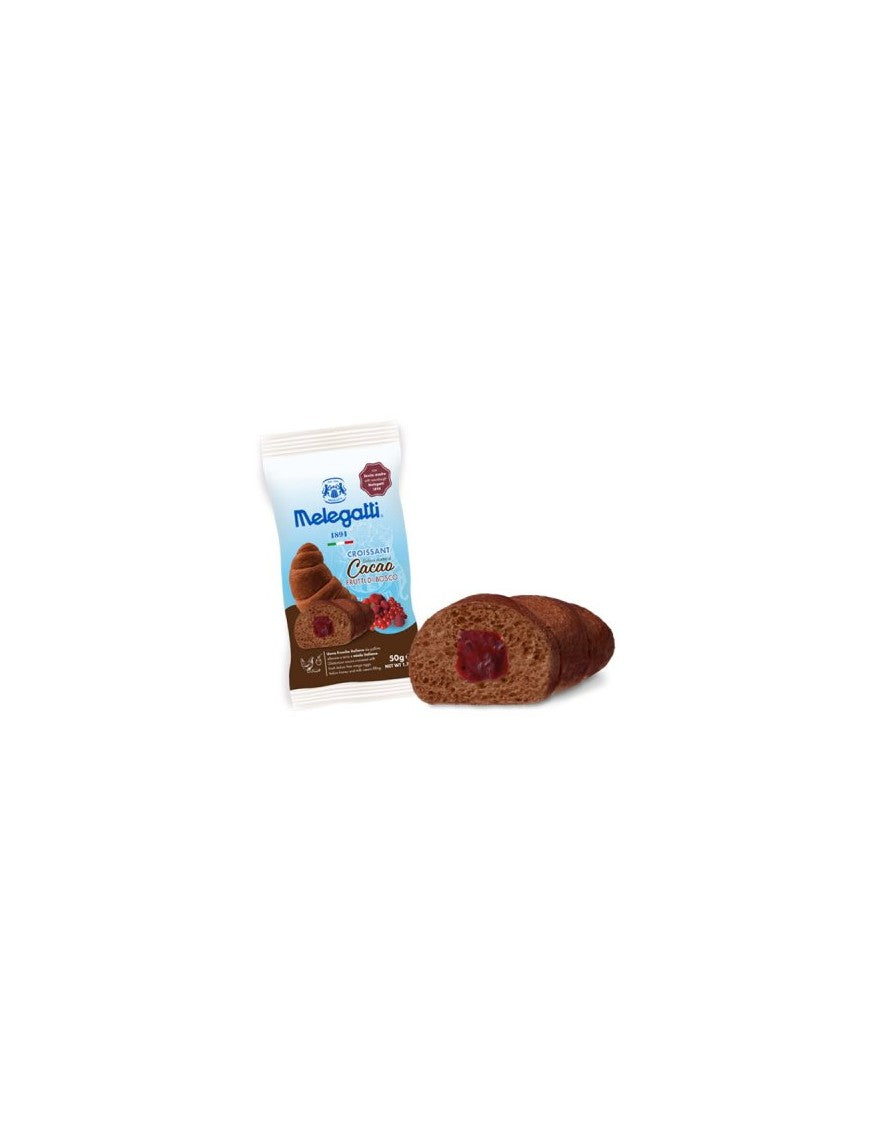 Croissant Melegatti, Cacao și crema de fructe de pădure, 6 Bucați, 300 g (6x50g)
