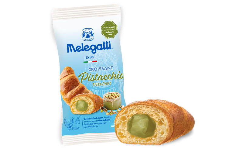 Pachet Trio Croissant Melegatti, Crema de Fistic, 3 Bucați, 900 g (3x300g)
