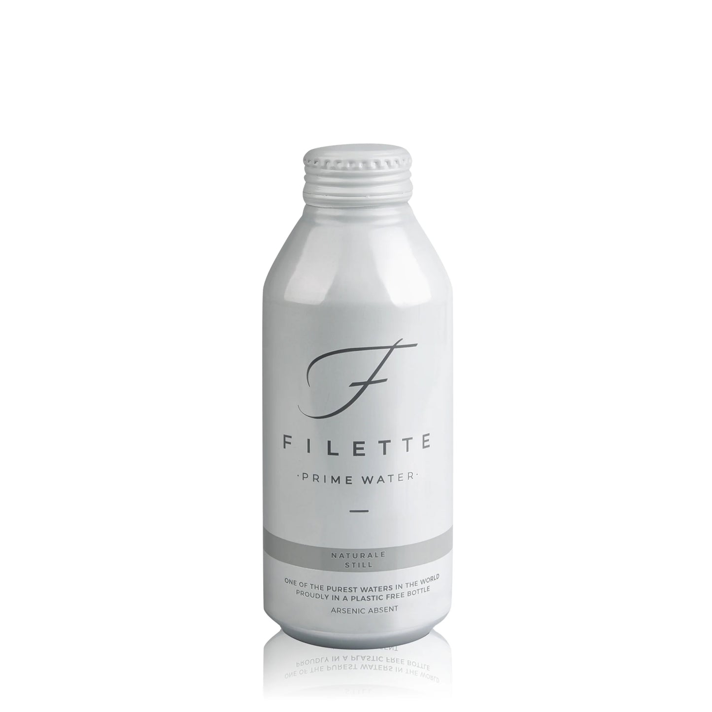 Apă minerală plată în sticlă de aluminiu, Filette, 470ml