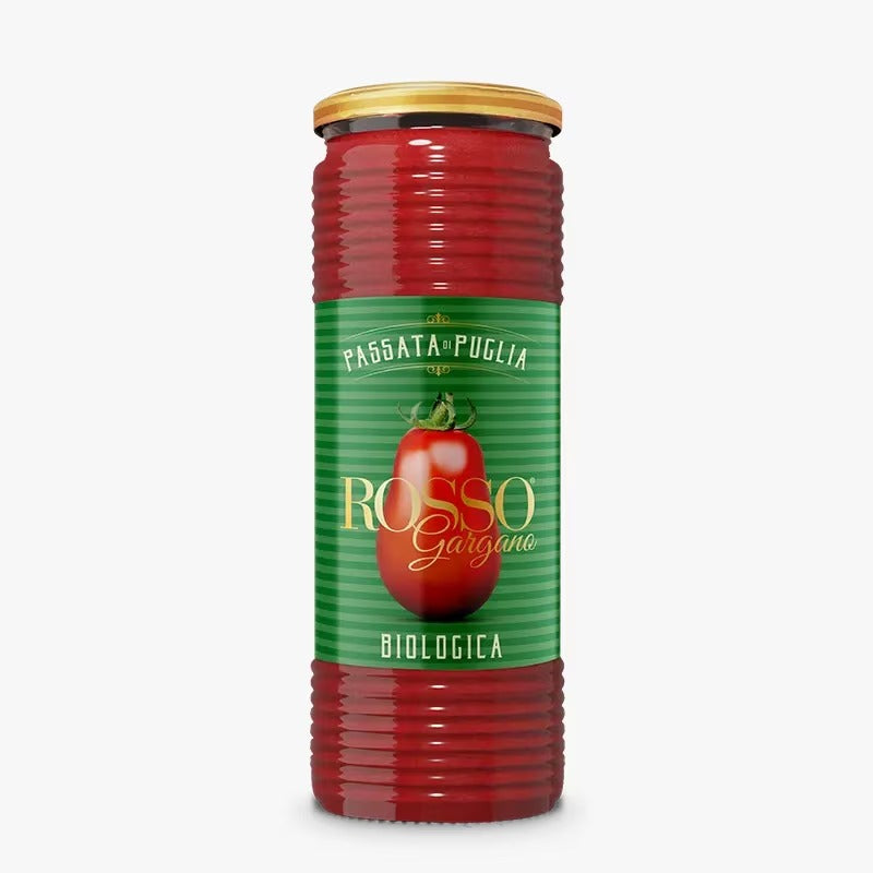 Pasta de rosii bio la sticla, Passata di Puglia, Rosso Gargano, 690g