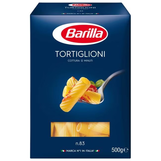 Paste scurte tortiglioni n83 Barilla, 500g