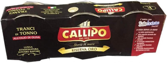 Ton in ulei de masline Riserva Oro - Callipo 3x70 gr