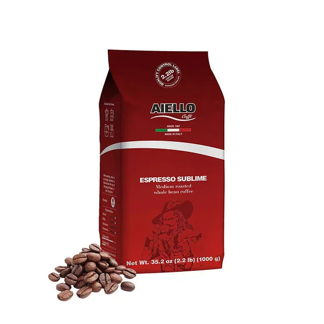 Cafea Boabe Italiană Aiello, Espresso Sublim Prăjire Medie, 1kg