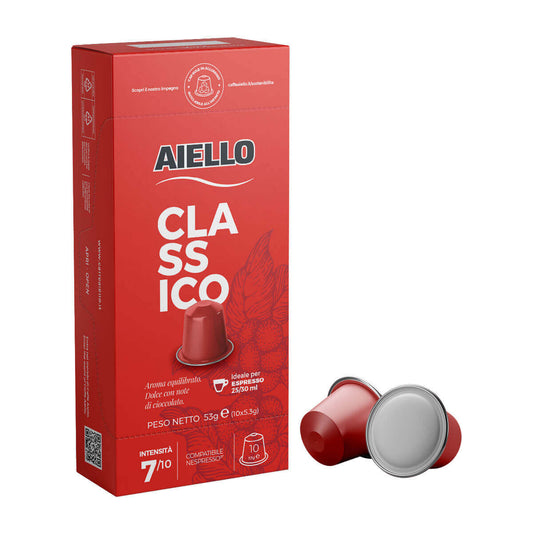 Cafea Capsule Aiello, Compatibile Nespresso, Aroma Classico, 53g (10x5.3g)