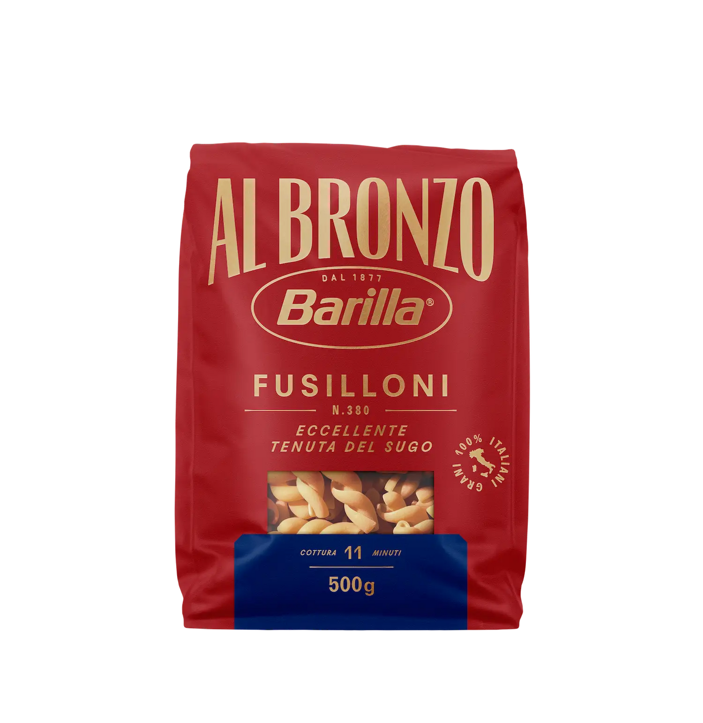 Paste Barilla AL BRONZO Fusilloni nr. 380, 500 g