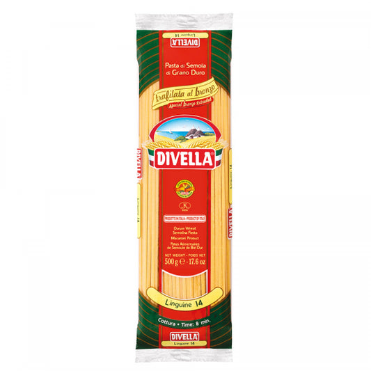 Paste Divella, Linguine nr.14,trafilate bronzo, 500 g