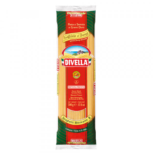 Paste Divella, Spaghetti Ristorante nr.8, trafilate bronzo, 500 g