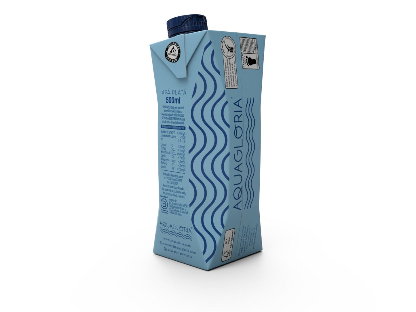 Aquagloria, Apă plată în tetrapak, Premium Water, 500 ml