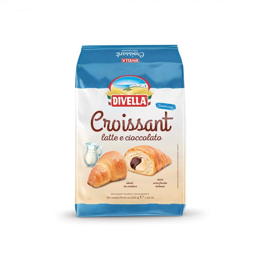 DIVELLA Croissant lapte si ciocolata - 210gr x 5 bucati - Fantasie del Mattino
