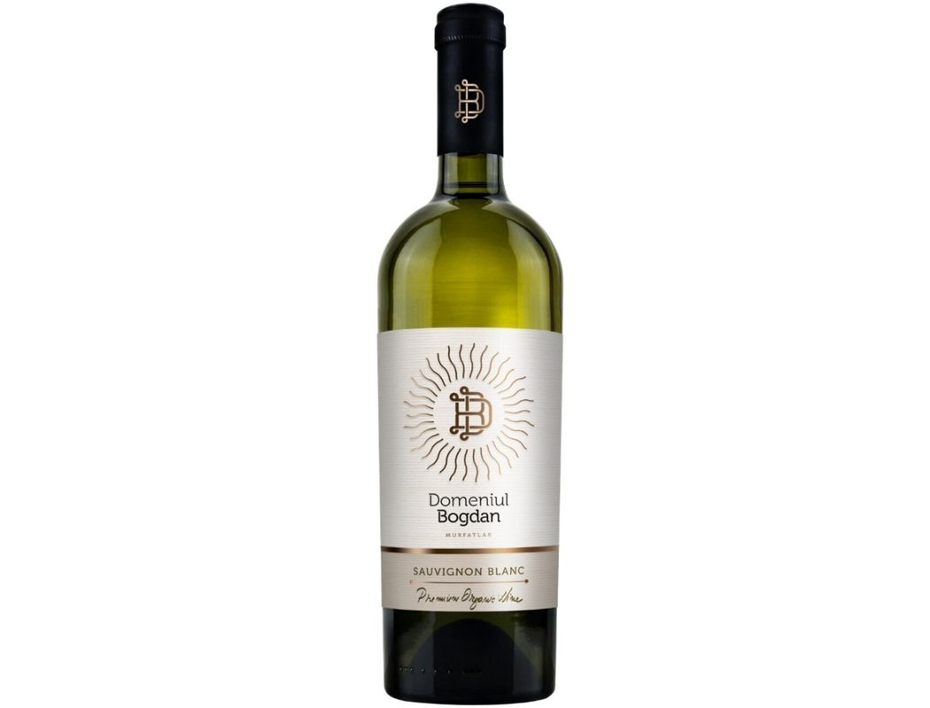 Vin Alb Domeniul Bogdan Organic Sauvignon Blanc, 12.4% Alc.,Sec, 0.75l