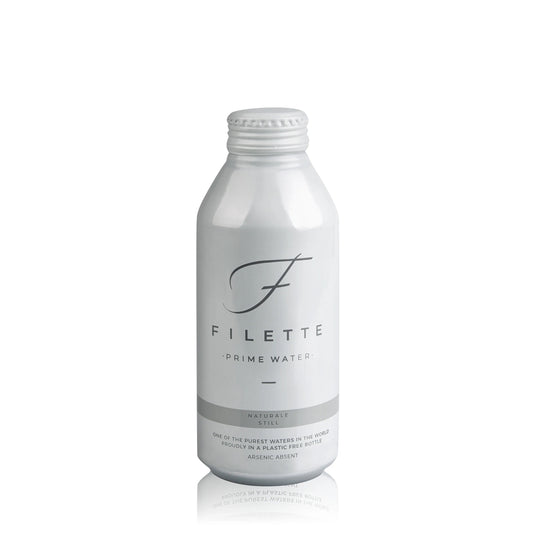 Apă minerală plată în sticlă de aluminiu, Filette, 470ml