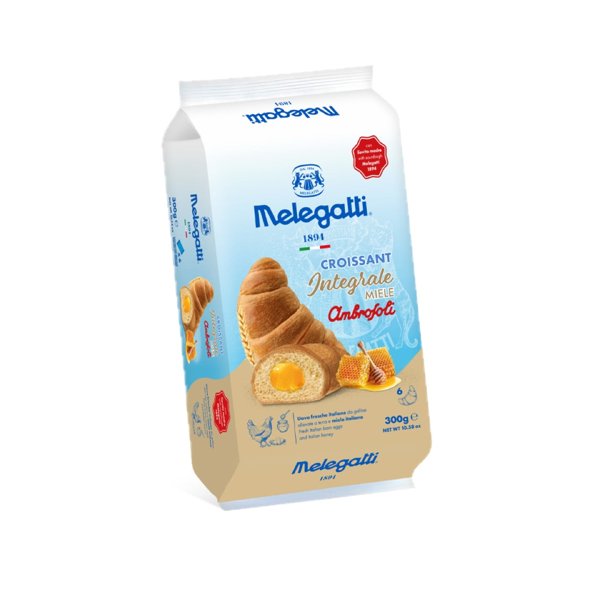 Croissant Integral cu Miere Ambrosoli 300g – Melegatti